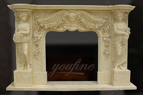 Декоративный классический мраморный каминный портал