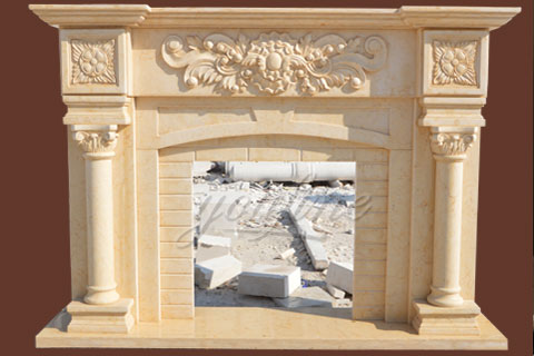 натуральный каминный портал для квартиры из мраморов